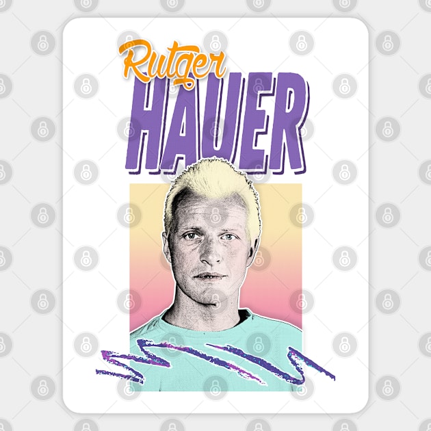 Rutger Hauer 80s Styled Aesthetic Retro Design Magnet by DankFutura